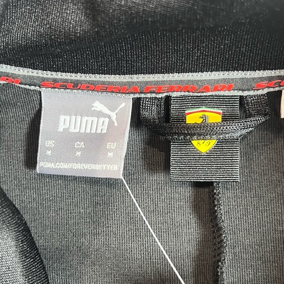 NWT Puma x Ferrari MT7 Scuderia Ferrari Black Full Zip Up Track Jacket F1 Team - Picture 6 of 10